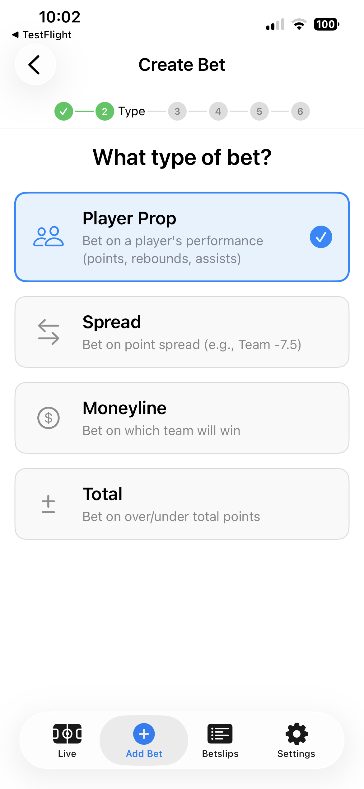 Betslip Live Dashboard